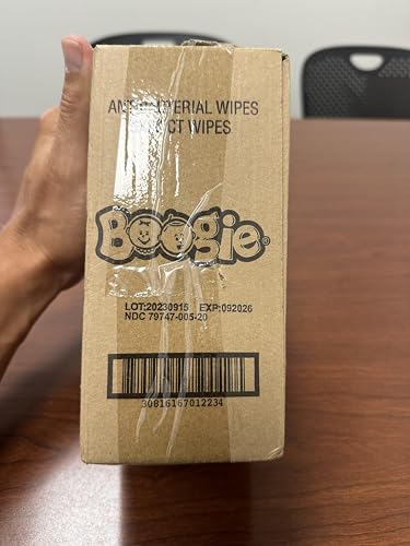Antibacterial Hand Wipes by Boogie Wipes, Alcohol-Free, Hypoallergenic and Moisturizing Aloe, Boogie Hand Wipes for Adults and Kids, 5 Packs of 20…