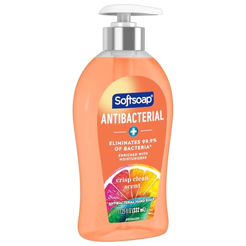 Softsoap Antibacterial Liquid Hand Soap, Crisp Clean Scent Hand Soap, 11.25 Ounce, 6 Pack