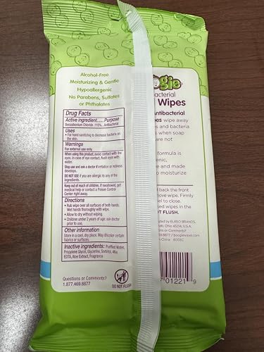Antibacterial Hand Wipes by Boogie Wipes, Alcohol-Free, Hypoallergenic and Moisturizing Aloe, Boogie Hand Wipes for Adults and Kids, 5 Packs of 20…