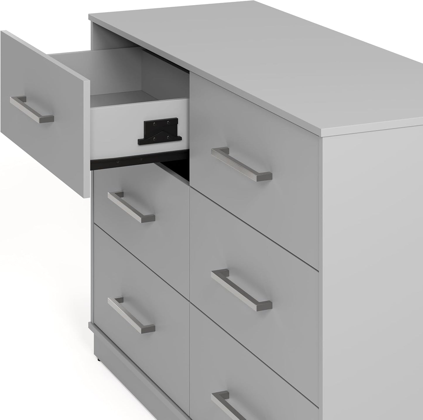 6 Drawer Bedroom Dresser (Pebble Gray) – GREENGUARD Gold Certified Dresser for Kids Bedroom, Kids Dresser with Interlocking Drawer System, 6 Drawer Nursery Dresser