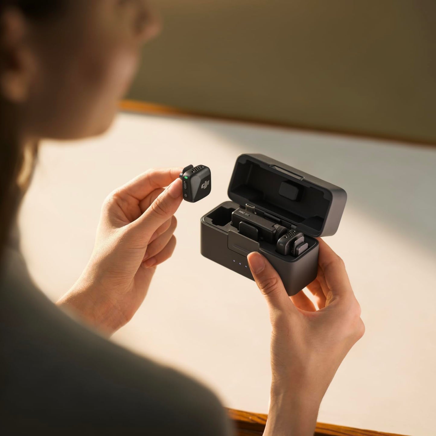 DJI Mic Mini (2 TX + 1 RX + Charging Case), Wireless Microphone for iPhone/Camera/Android, Ultralight, Detail-Rich Audio, 48h Use, Noise Cancelling, Automatic Limiting, Vlog, Streaming