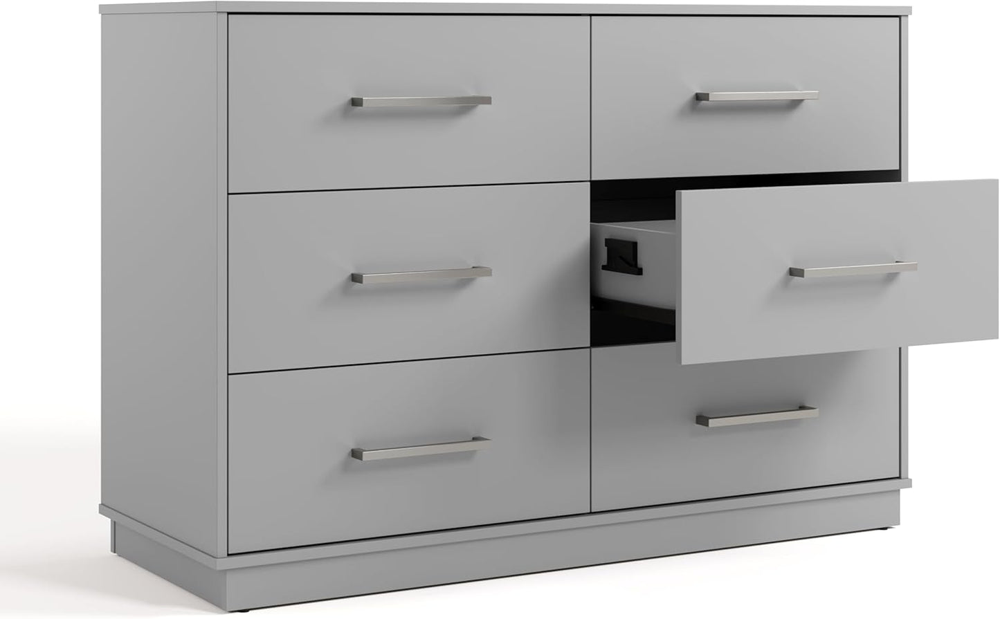 6 Drawer Bedroom Dresser (Pebble Gray) – GREENGUARD Gold Certified Dresser for Kids Bedroom, Kids Dresser with Interlocking Drawer System, 6 Drawer Nursery Dresser