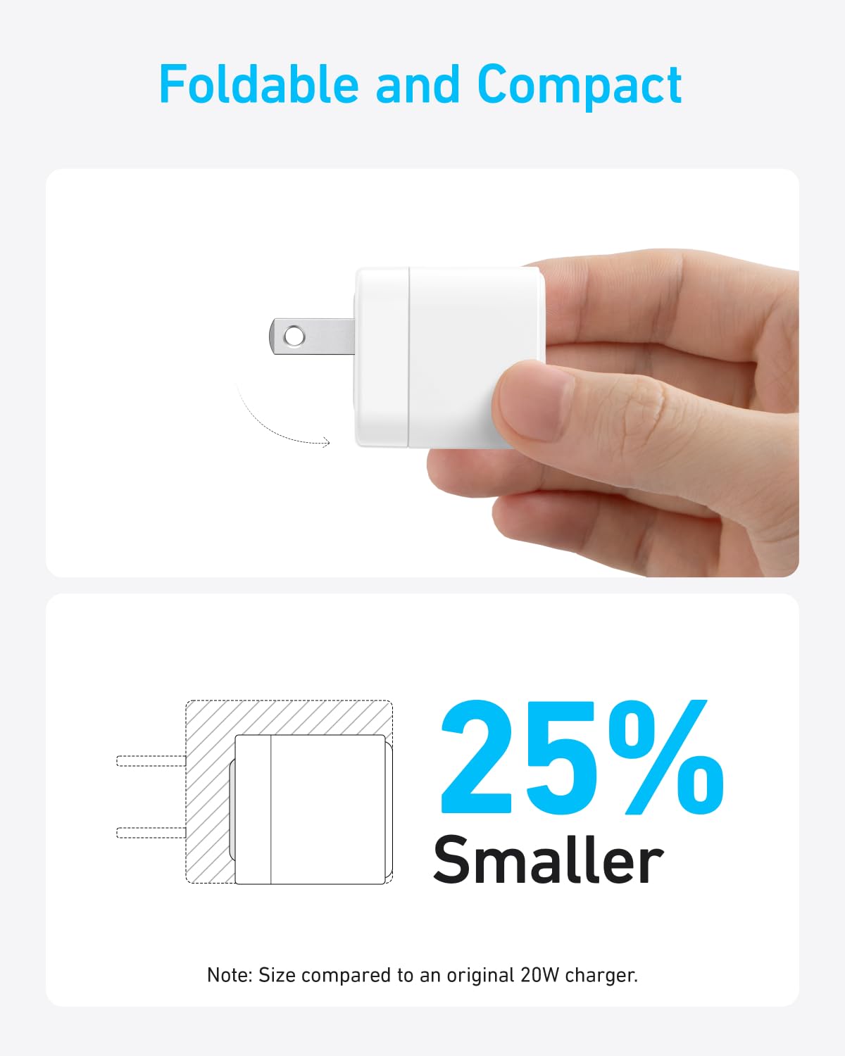 Anker USB C Charger with USB C Cable, 20W USB C Charger Block for iPhone 16/15 and More Series, Galaxy, Pixel, iPad Pro/Air/Mini Series (Pack of 2)