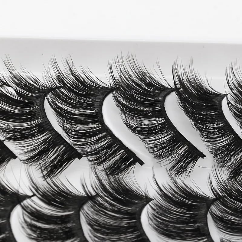 ICYM Glam Extensions 10 Pairs of False Eyelashes – Expertly Crafted for Stunning Eyes! Enhance Your Beauty with Precision-Cut Lashes, Professional Tweezer Application (Y600)