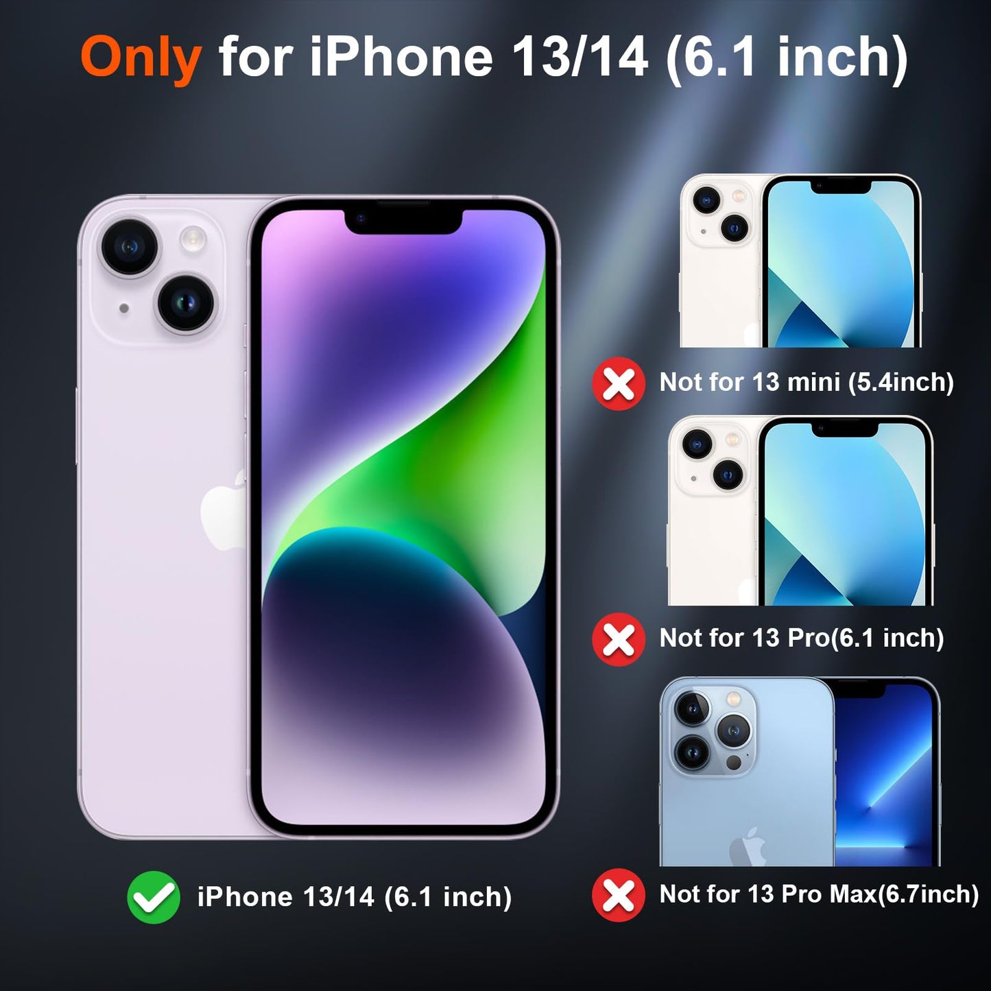 Magnetic for iPhone 14 Case & iPhone 13 Case (Compatible with MagSafe)(Military Grade Drop Protection) Slim Translucent Matte Shockproof Phone Cover,Black