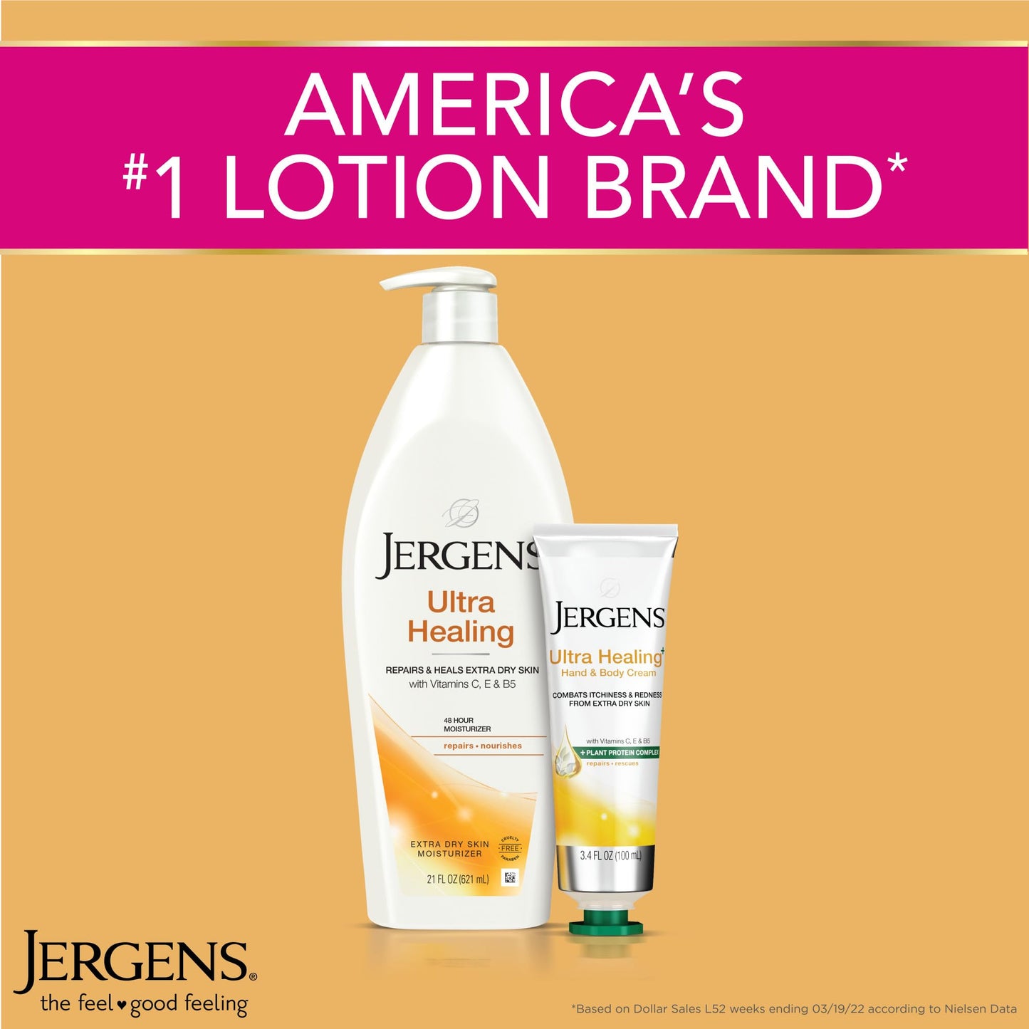Jergens Ultra Healing Dry Skin Moisturizer, Body and Hand Lotion for Dry Skin, for Quick Absorption into Extra Dry Skin, with HYDRALUCENCE blend, Vitamins C, E, and B5, 32 Ounce