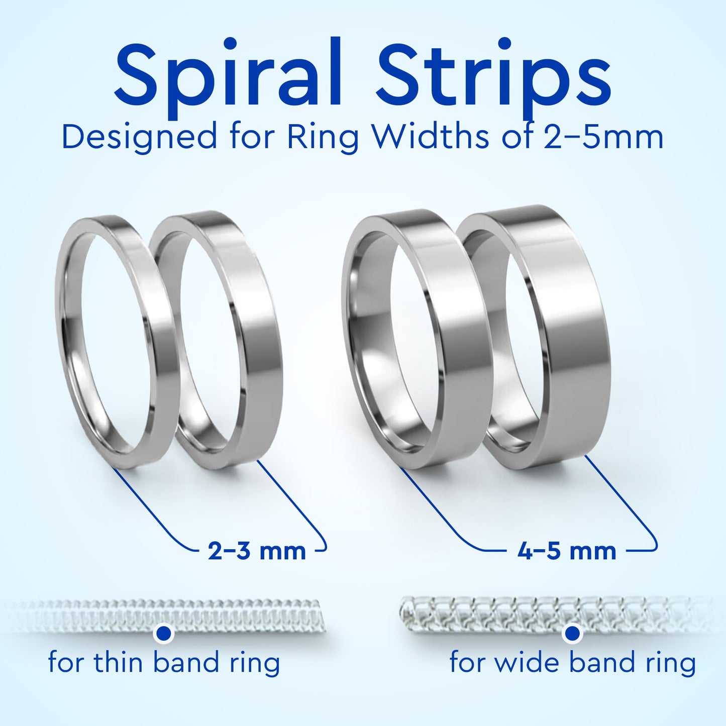 Ring Sizer Adjuster for Loose Rings - 12 Pack, Guards, Spacers & Tighteners, Fits Bands Up to 6mm, Reduces Size by 0.5-1.5, Invisible Design for Women & Men by 5 STARS UNITED