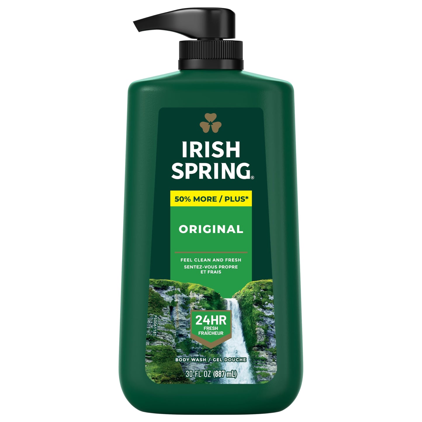 Irish Spring Original Moisturizing Body Wash for Men, 24-Hour Fresh, Face and Body Wash, Men’s Body Wash, Biodegradable Ingredients, Paraben Free, Cool Fresh Scent, 30 fl oz Pump Bottle