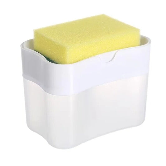 2 in 1 Scrubbing Liquid Detergent Dispenser Press - Liquid Soap Box