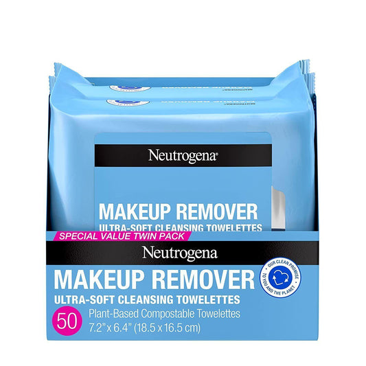 2 x Neutrogena Makeup Remover Face Wipes Daily Cleansing Facial Towelette - Better Savings Group