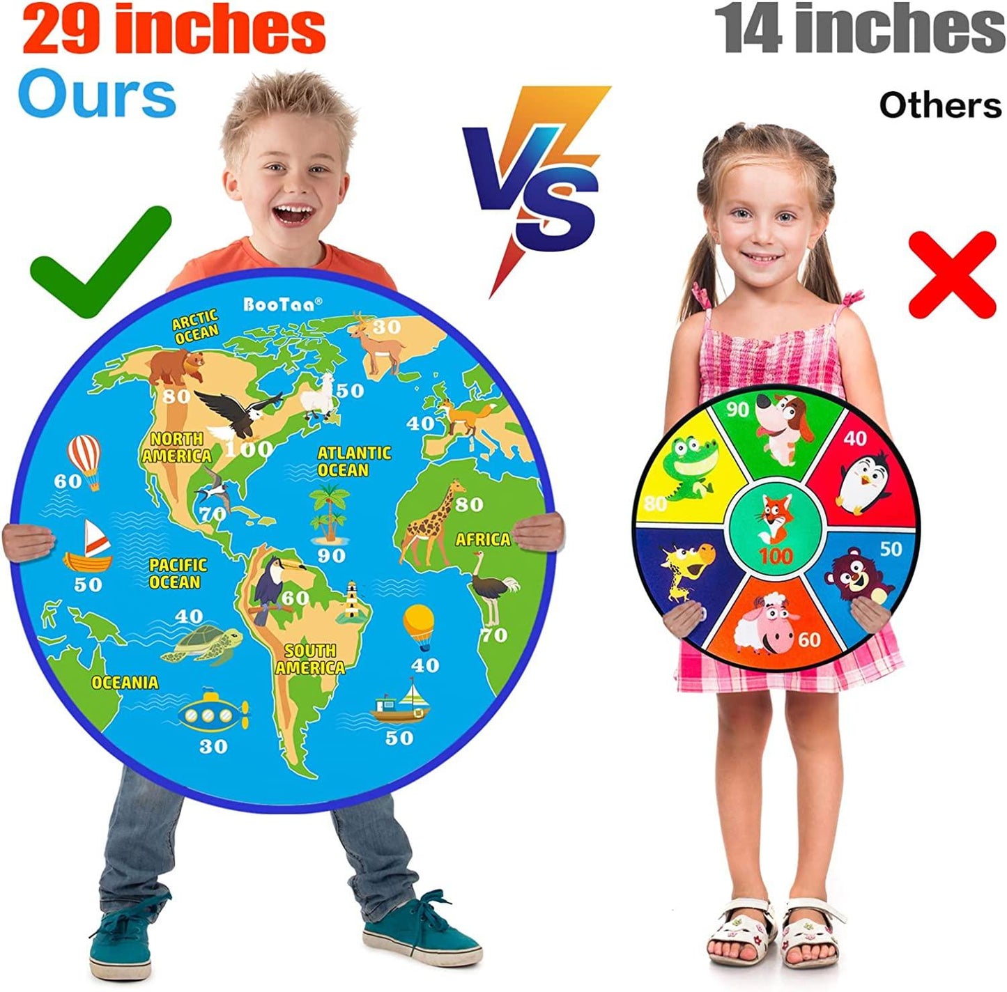 29" Large Dart Board for Kids Outdoor Games for Party & Fun - Better Savings Group