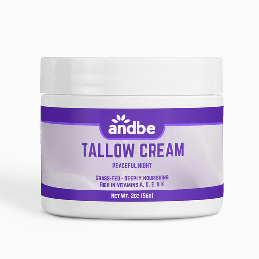 Tallow Cream Peaceful Night by AndBe - Luxurious Hydration for Radiant Skin with Vitamins & Natural Oils