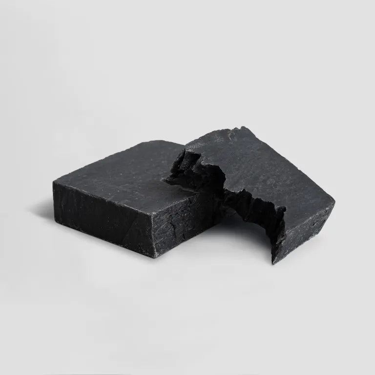 Charcoal Soap by AndBe - Non-Staining Uplifting Scent with Peppermint & Tea Tree