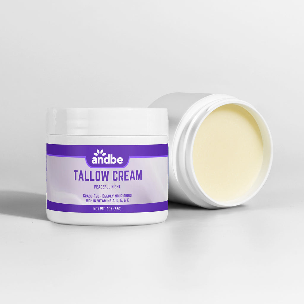 Tallow Cream Peaceful Night by AndBe - Luxurious Hydration for Radiant Skin with Vitamins & Natural Oils