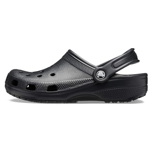 Crocs Unisex-Adult Classic Clog, Clogs for Women and Men, Black, 14 Women/12 Men