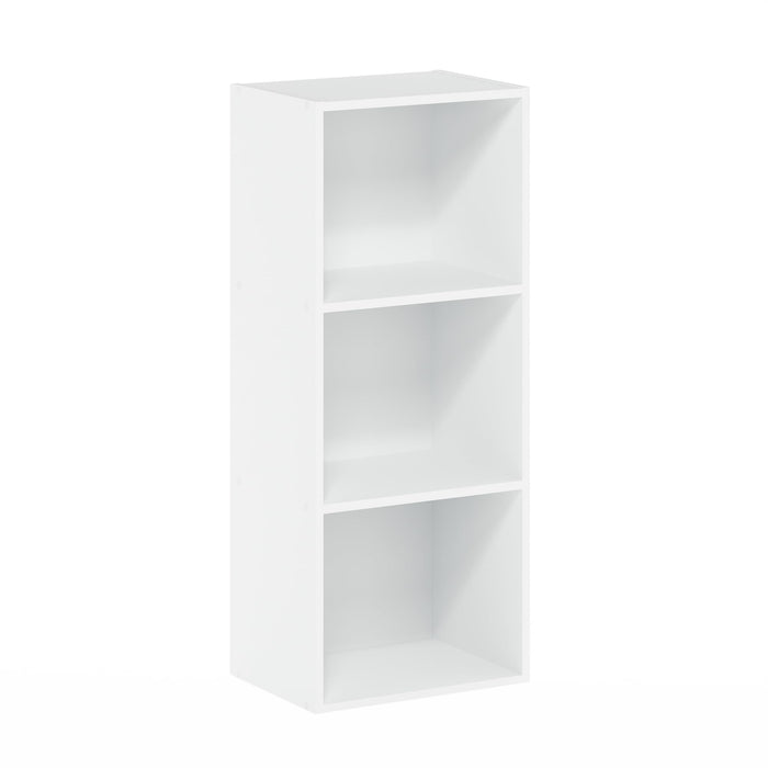 Luder Bookcase / Book / Storage , 3-Tier, White