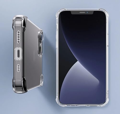 GEAR 4 EVER ClearGuard Pro Case for iPhone 16 Pro Max with Screen Protector - Original Shockproof Transparent Silicone Soft Case - Clear Protective Cover