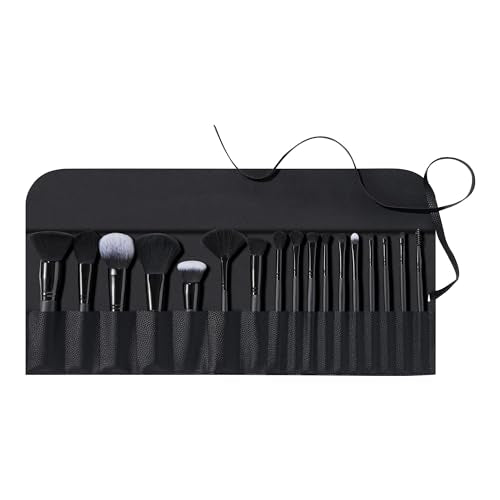 Ultimate Makeup Brush Set & Travel Roll, 17-Piece Brush Kit, Brushes For Eyeshadow, Foundation, Powder, Concealer & more, Vegan & Cruelty-free