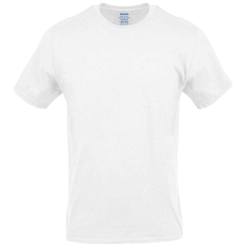 Gildan Men's Crew T-Shirts, Multipack, Style G1100, White (6-Pack), Large