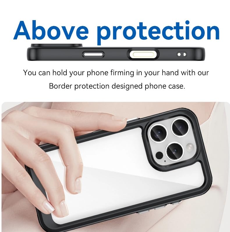 GEAR 4 EVER ClearShield Max Case for iPhone 16 Pro Max with Screen Protector - Translucent Back with Soft Edge, Ultimate Protection and Slim Design Phone Bumper Cove (Light Blue)