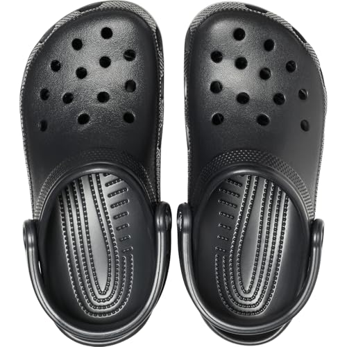 Crocs Unisex-Adult Classic Clog, Clogs for Women and Men, Black, 8 Women/6 Men