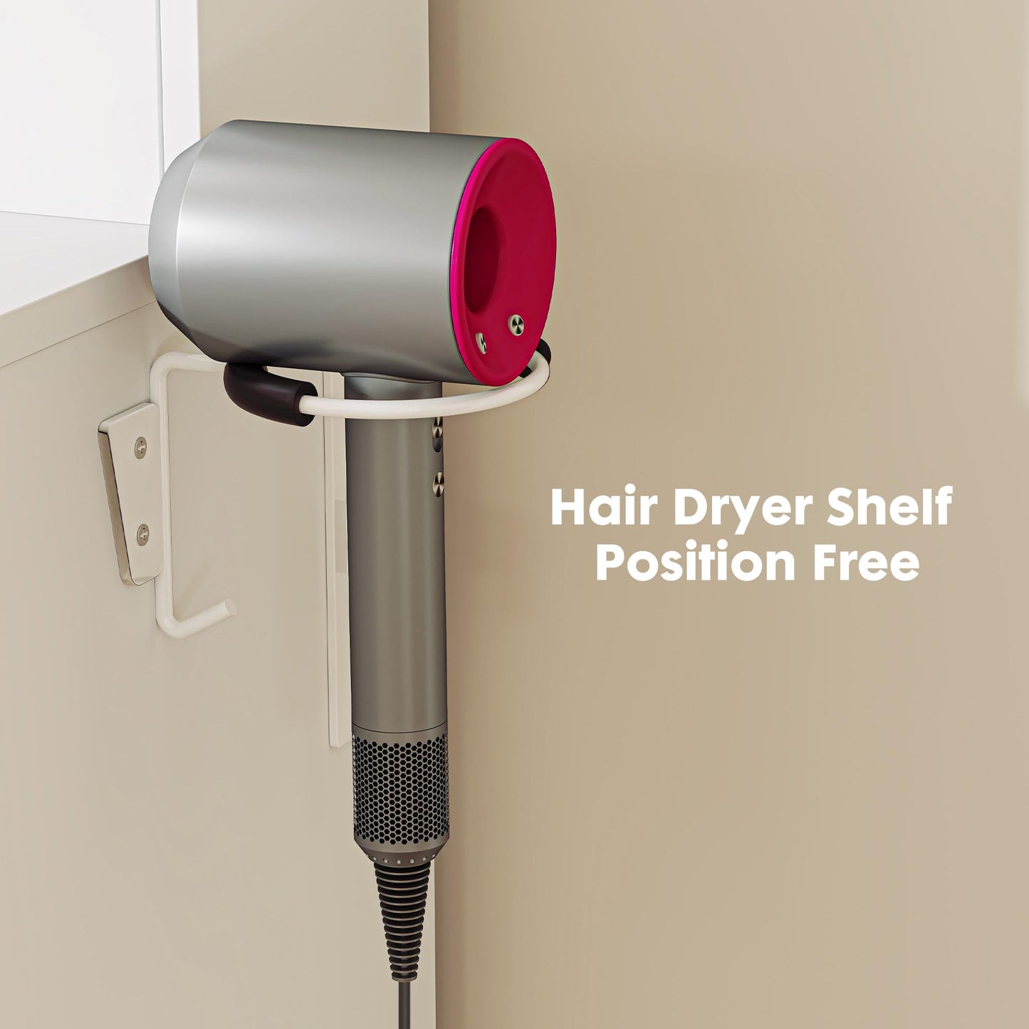 Vanity Desk with Adjustable Lighten Mirror & Power Outlet, Makeup Desk for Bedroom with a Storage Stool and 3 Drawers, 4 Storage Shelves, White Dresser for Girls