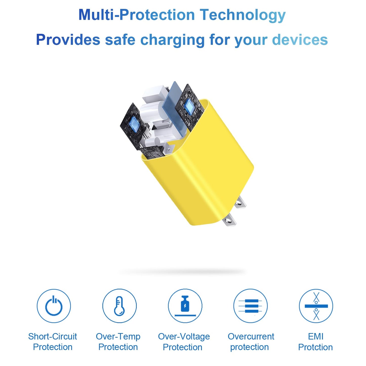 iPhone Charger Fast Charging USB C Charger Block Type C Charger iPad Charger with 6FT C Chargers Cord Compatible with iPhone14/14 Pro Max/13/13Pro/12/12 Pro/11,iPad(Yellow)