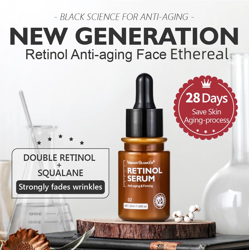 Retinol Anti Aging Face Essence, Vibrant Glamour Aging, Vibrant Glamour Retinol Essence Anti Aging, Vibrant Glamour Retinol Cream, Anti Aging Face Moisturizer for Women & Men