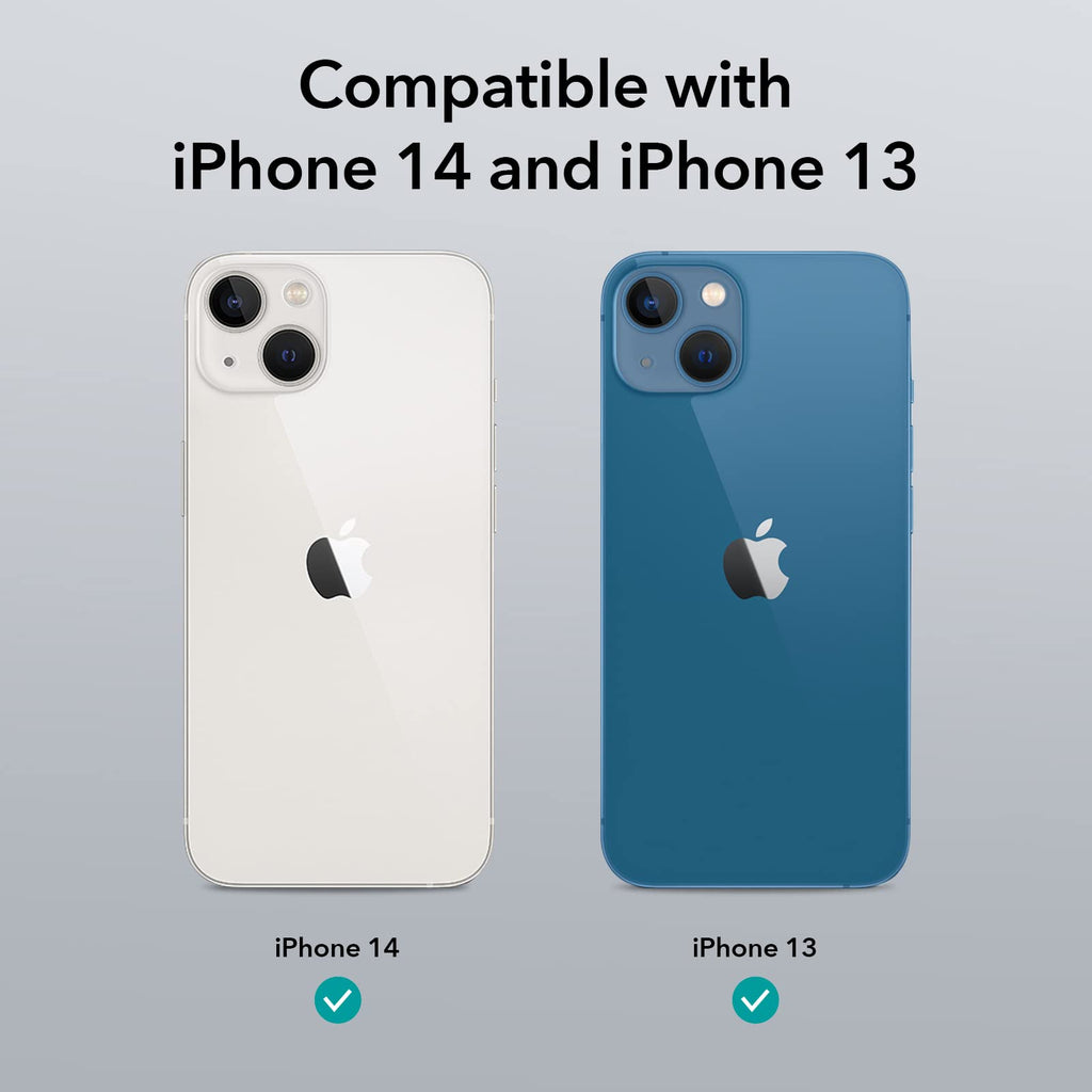 iPhone 13 and iPhone 14 Case, Compatible with MagSafe, Classic Hybrid Magnetic Mobile Phone Case with HaloLock, Military Standard Drop Protection Case, Scratch-Resistant Back, Clear