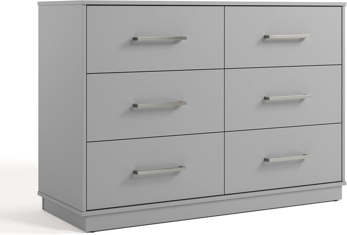 6 Drawer Bedroom Dresser (Pebble Gray) – GREENGUARD Gold Certified Dresser for Kids Bedroom, Kids Dresser with Interlocking Drawer System, 6 Drawer Nursery Dresser