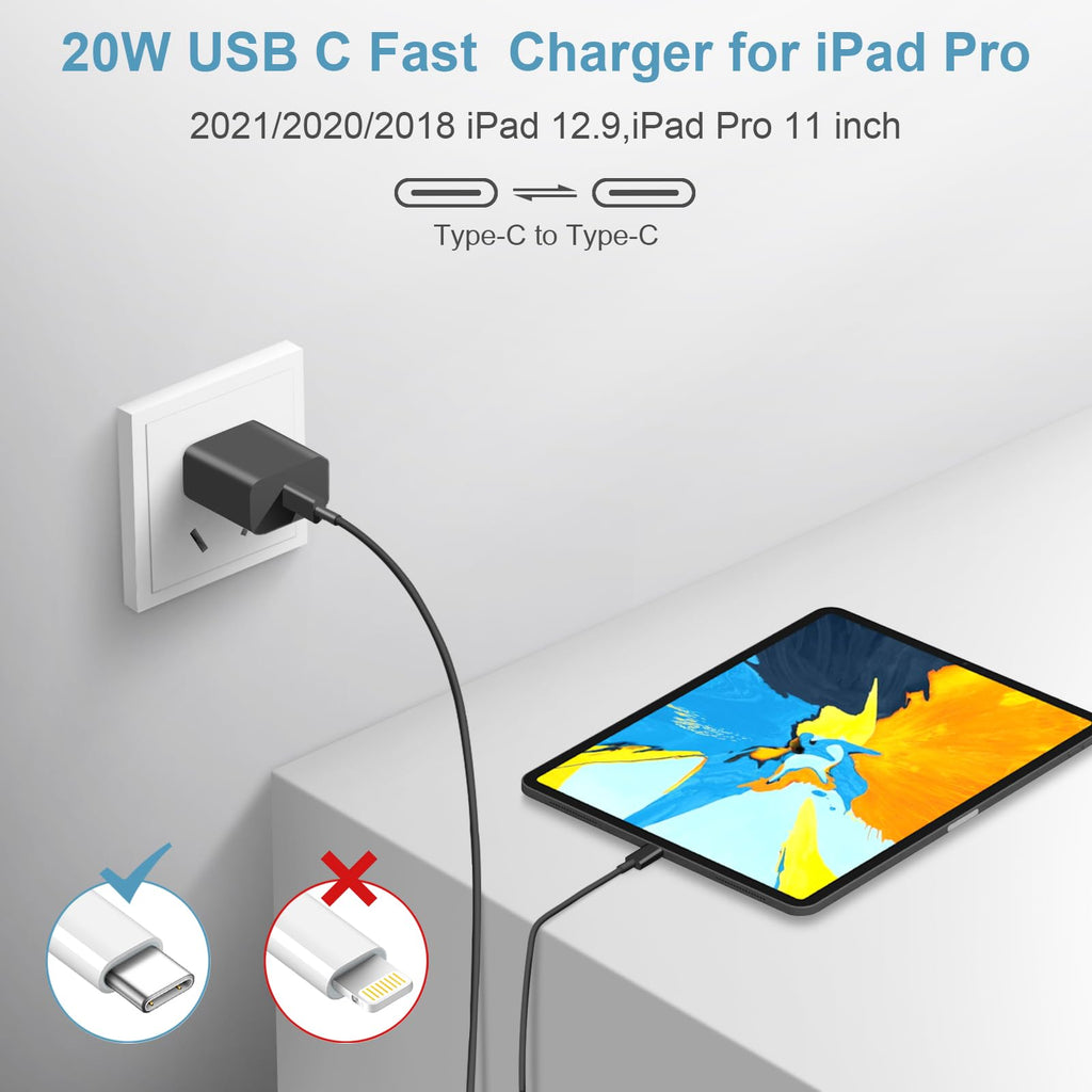 Charger for iPhone 16 15 Charger Fast Charging Type C Charger USB C Charger Block iPhone 16 Charger with 2 Pack 6FT Cable for iPhone 16/16 Plus/16 Pro/16 Pro Max/iPhone 15/15 Pro Max/Samsung(Black)