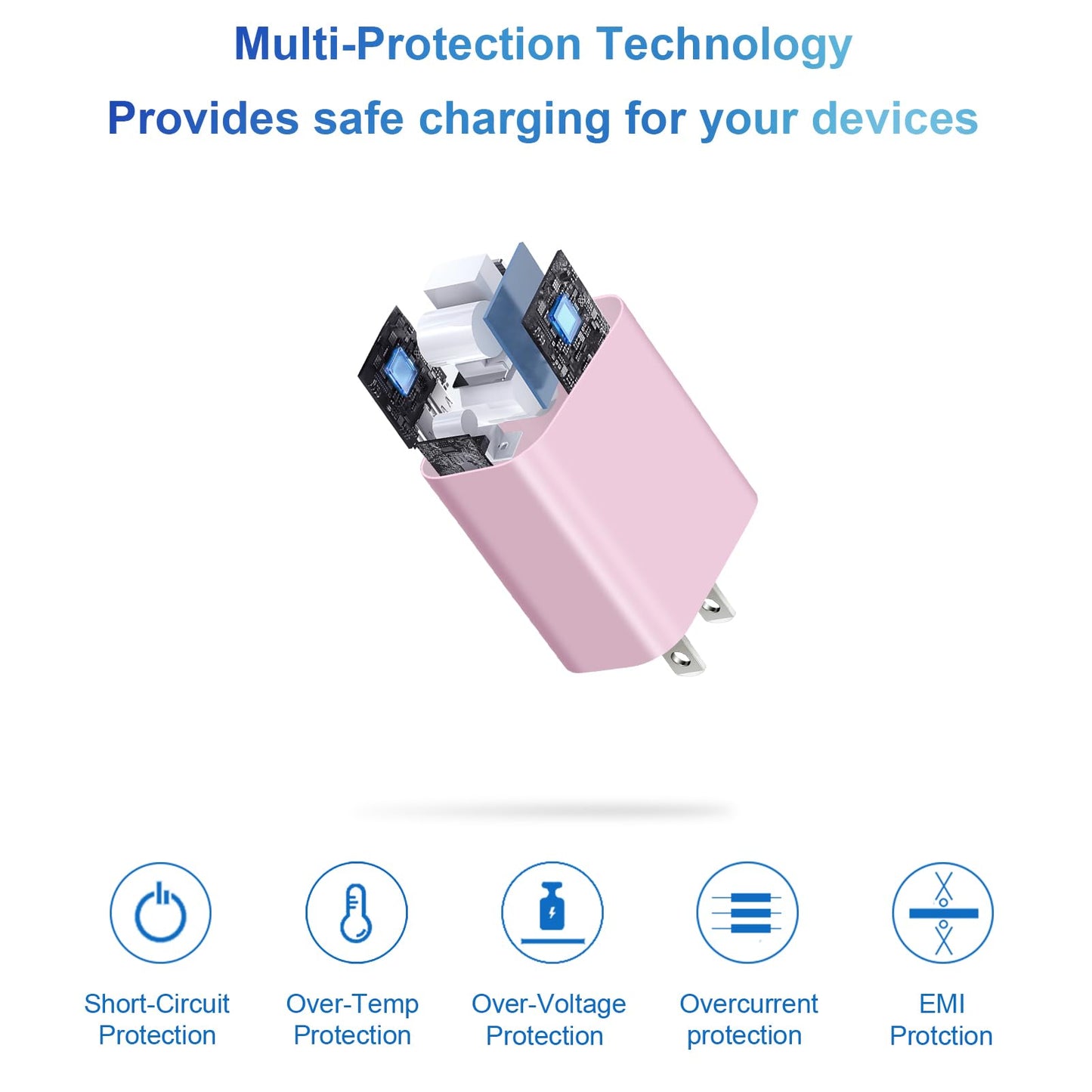 iPhone Charger Fast Charging USB C Charger Block Type C Charger iPad Charger with 6FT C Chargers Cord Compatible with iPhone14/14 Pro Max/13/13Pro/12/12 Pro/11,iPad(Pink