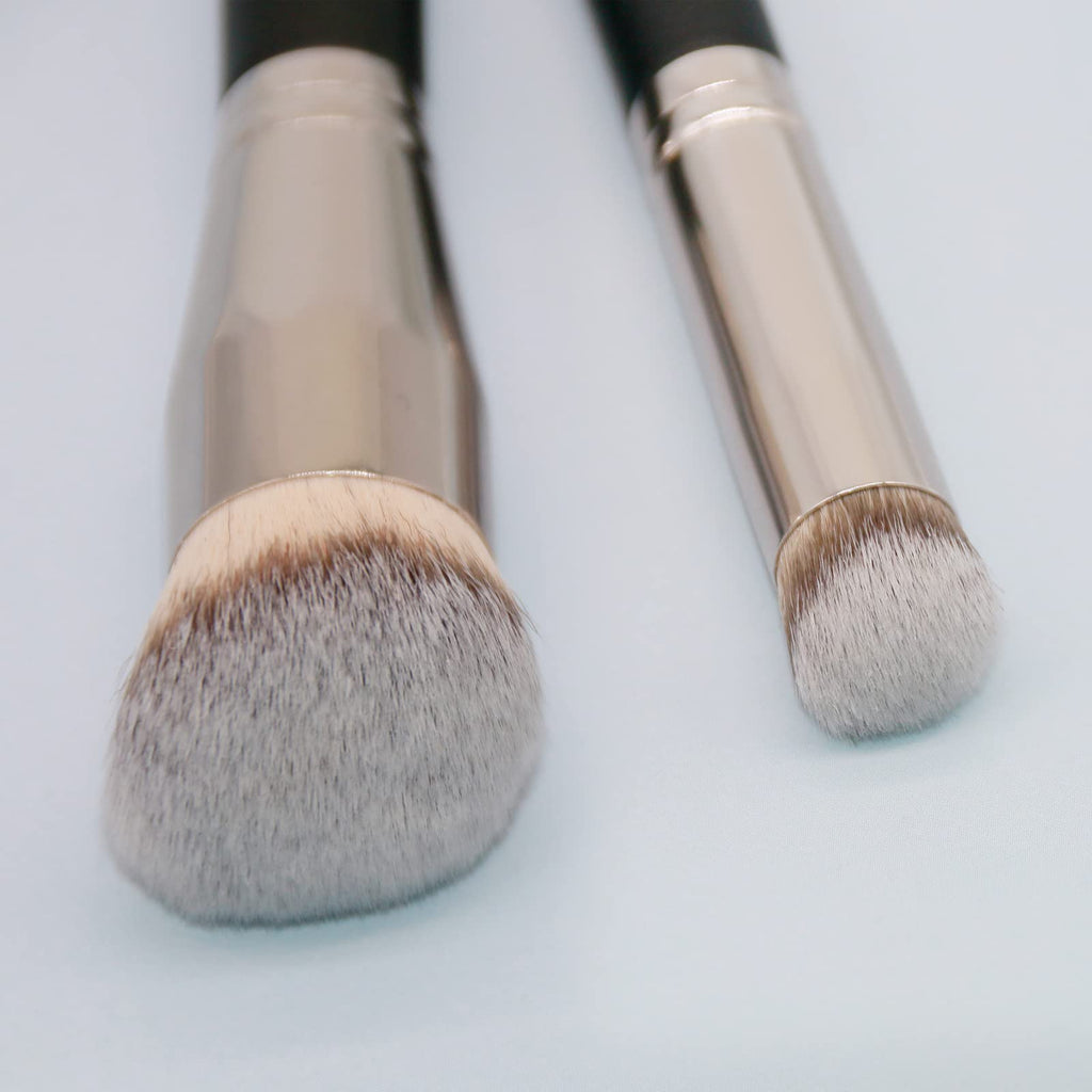 Makeup Brushes Pro Foundation Brush and Flawless Concealer Brush Perfect for Any Look Premium Luxe Hair Contour Brush Perfect for Blending Liquid,Buffing,Cream,Sculpting,Mineral Makeup