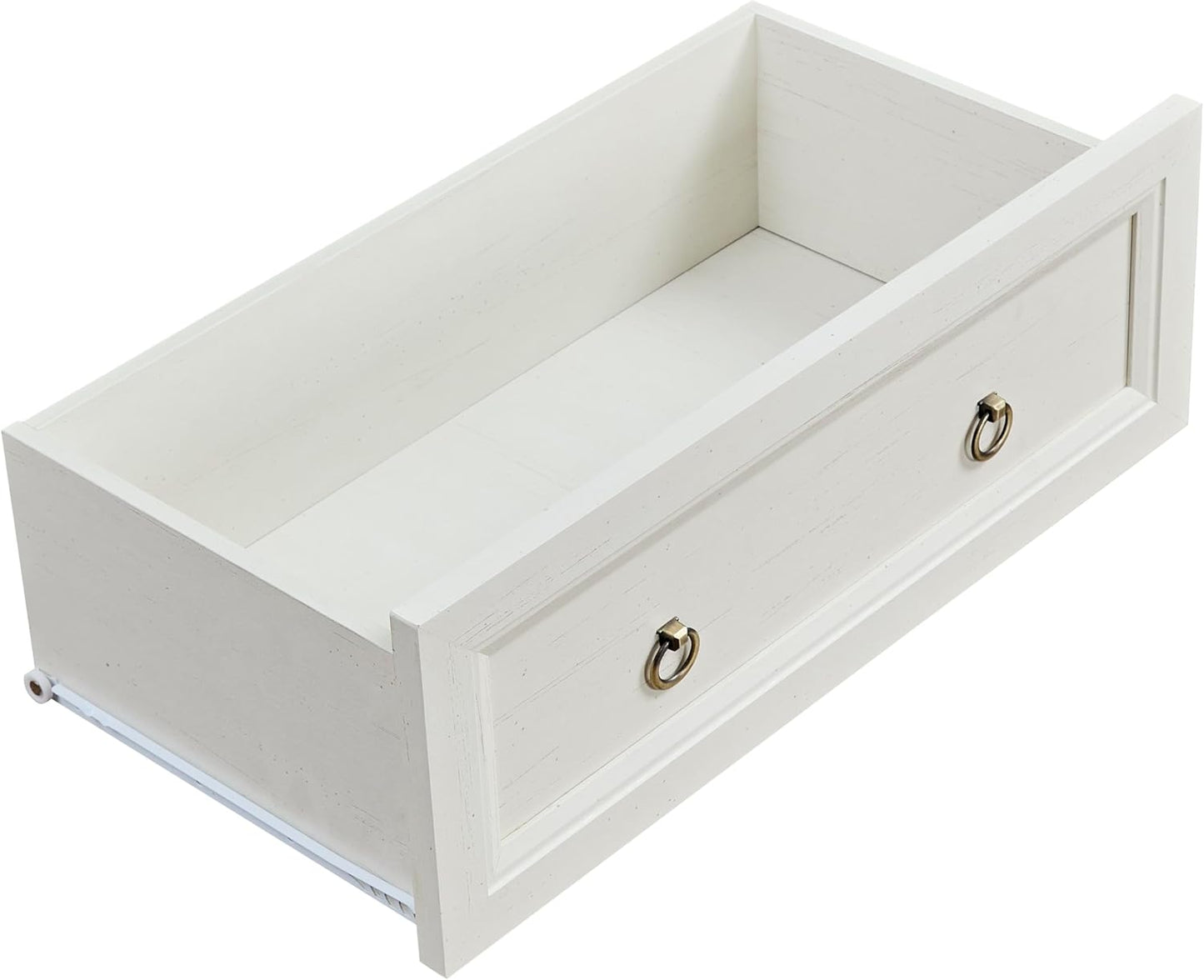 Farmhouse 6 Drawers Dresser Chests, Rustic Wooden Tall Dresser-Closet Organizer w/Round Knobs & Two Tone Color, Large Wood Chest of Drawer for Bedroom Living Room Hallway, Walnut+White