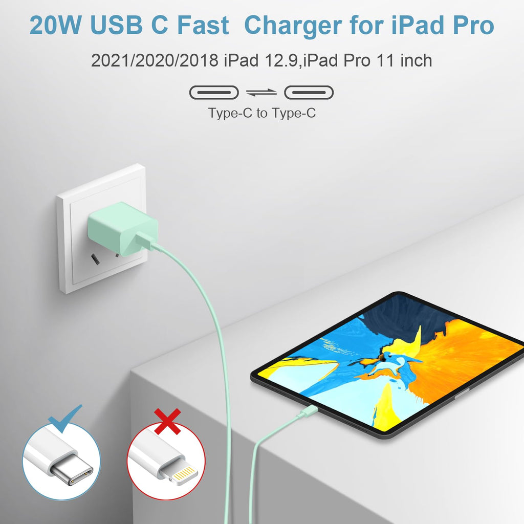 Charger for iPhone 16 15 Charger Fast Charging Type C Charger USB C Charger Block iPhone 16 Charger with 2 Pack 6FT Cable for iPhone 16/16 Plus/16 Pro/16 Pro Max/iPhone 15/15 Pro Max/Samsung(Green)