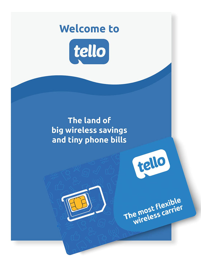 Tello Mobile - US Prepaid SIM Card (3 in 1) | Bring Your Own Phone Kit | Phone Plans Starting at $5/mo up to $25/mo | Nation-Wide 4G LTE/5G Coverage