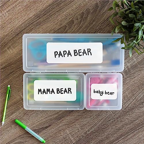 Plastic Bead Craft Hobby Art School Supply Pencil Box Storage Organizer Container with Latching Lid, 10-Pack, for Pens Ribbons Wahi Tape Sticker Yarn Ornaments, Stackable, Clear, Medium