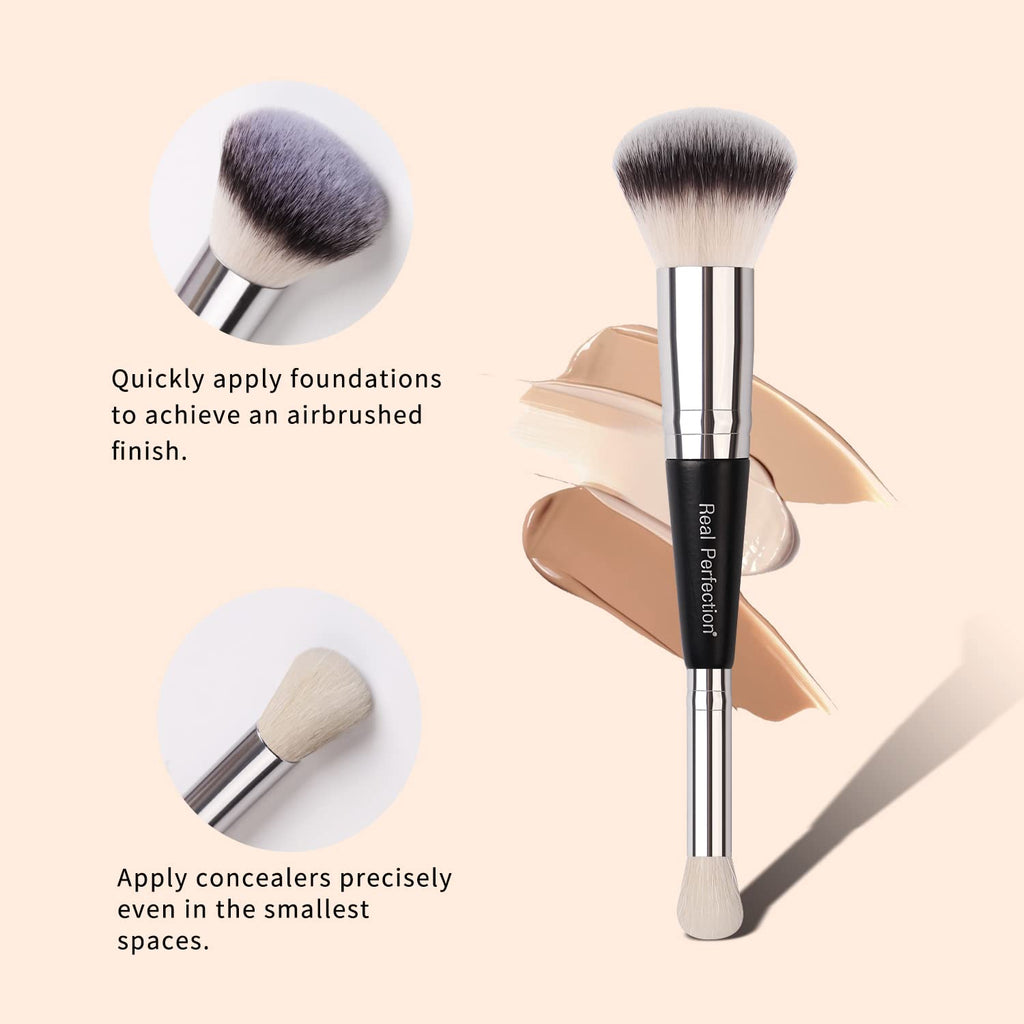 Makeup Brushes Set - Kabuki, Blush, Concealer, Blending Brushes & Sponge for Foundation, Cream & Powder Makeup