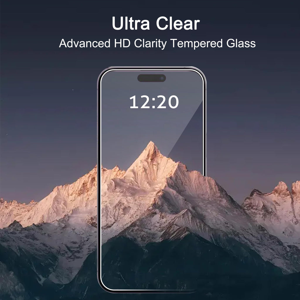 Screen Protector for iPhone 16 / iPhone 15 / iPhone 15 Pro [6.1 Inch] Display 3 Pack Tempered Glass, Dynamic Island Compatible, Case Friendly [Not for iPhone 16 Pro 6.3 Inch].