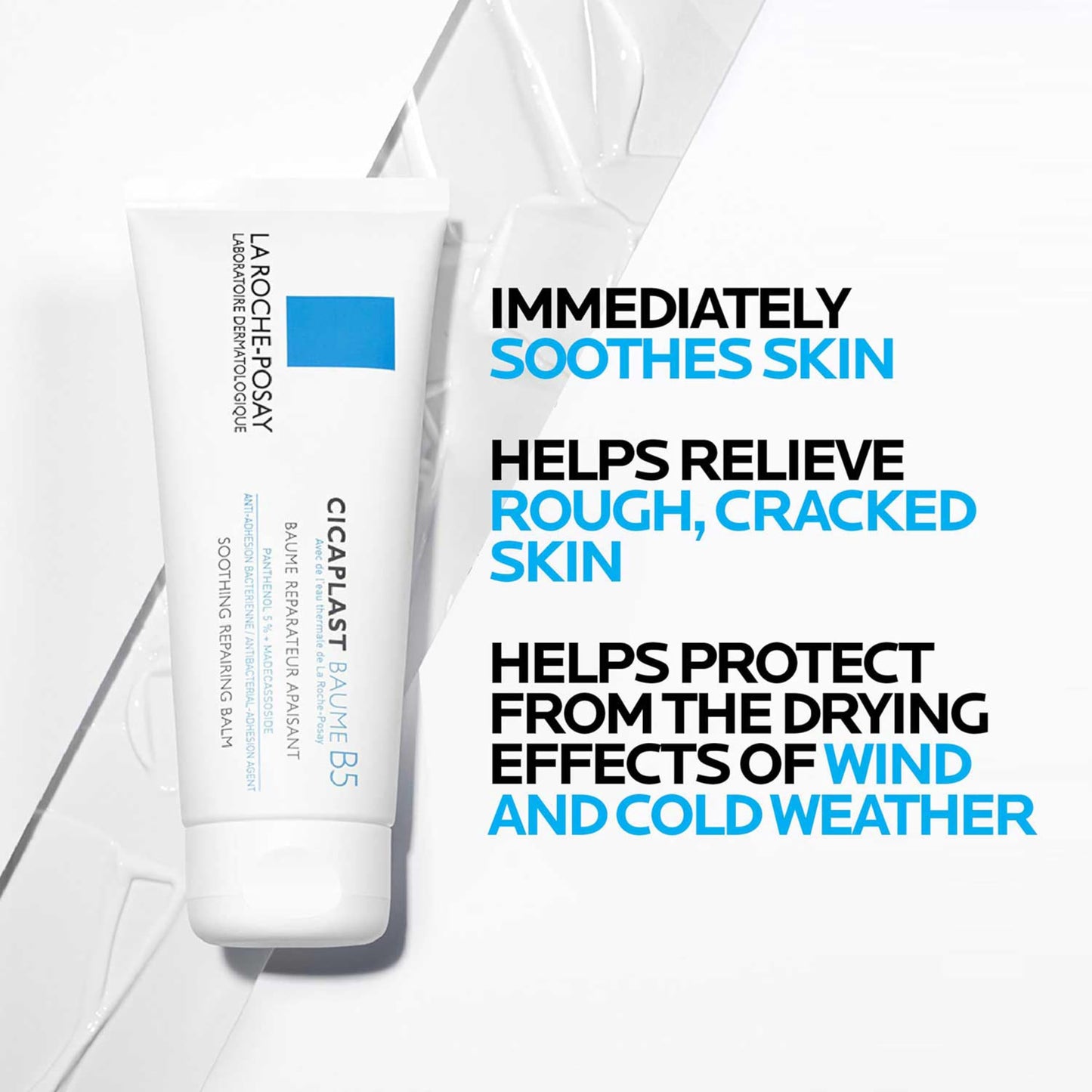 La Roche-Posay Cicaplast Balm B5, Madecassoside + Shea Butter + Vitamin B5 Panthenol, Healing Ointment & Therapeutic Multi Purpose Calming Cream for Dry & Irritated Skin, Paraben Free