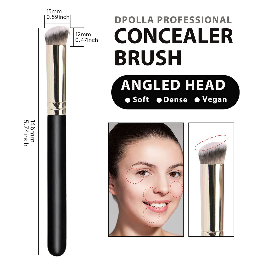 Makeup Brushes Pro Foundation Brush and Flawless Concealer Brush Perfect for Any Look Premium Luxe Hair Contour Brush Perfect for Blending Liquid,Buffing,Cream,Sculpting,Mineral Makeup