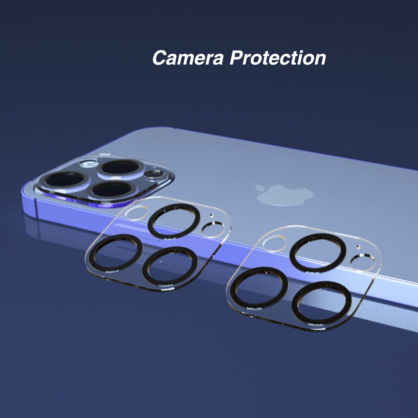 3 Pack Camera Lens Protector for iPhone 16 Pro 6.3" / 14 Pro 6.1" & iPhone 16 Pro Max 6.9" / 14 Pro Max 6.7",Tempered Glass,9H Hardness,Anti-Scratch,Case Friendly[Does not Affect Night Shots]