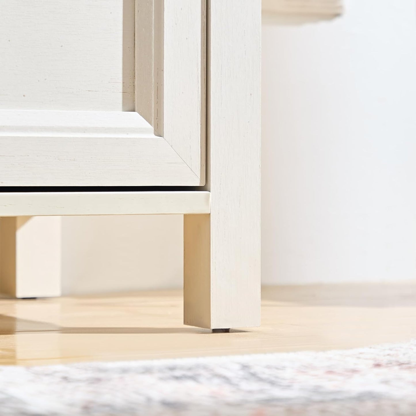 Farmhouse 6 Drawers Dresser Chests, Rustic Wooden Tall Dresser-Closet Organizer w/Round Knobs & Two Tone Color, Large Wood Chest of Drawer for Bedroom Living Room Hallway, Walnut+White