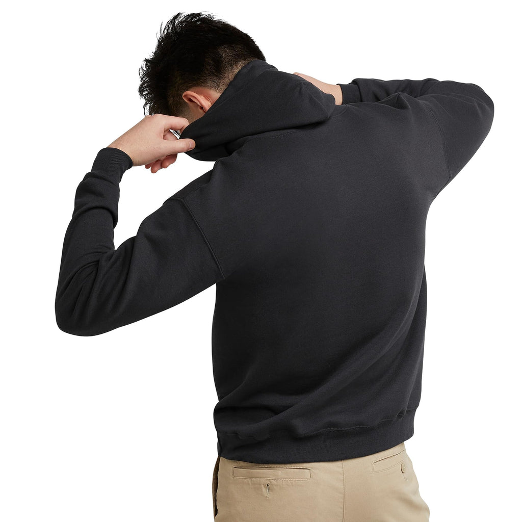 Men's Pullover EcoSmart Hooded Sweatshirt, Black, Large