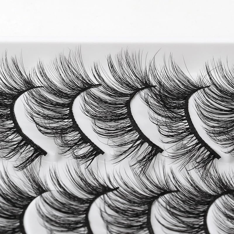 ICYM Glam Extensions 10 Pairs of False Eyelashes – Expertly Crafted for Stunning Eyes! Enhance Your Beauty with Precision-Cut Lashes, Professional Tweezer Application (Y602)