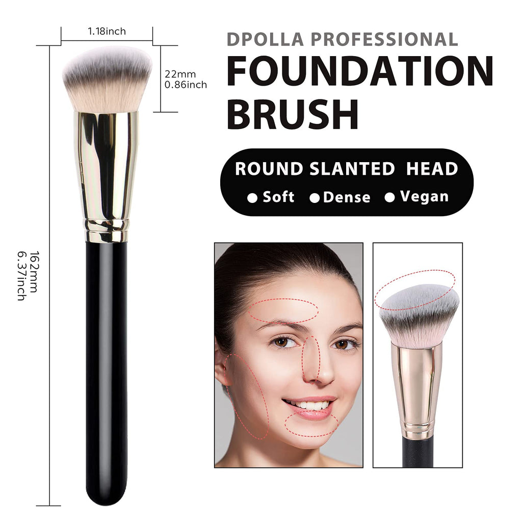 Makeup Brushes Pro Foundation Brush and Flawless Concealer Brush Perfect for Any Look Premium Luxe Hair Contour Brush Perfect for Blending Liquid,Buffing,Cream,Sculpting,Mineral Makeup