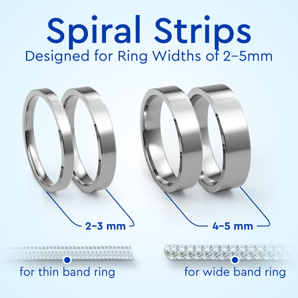 Ring Sizer Adjuster for Loose Rings - 12 Pack, Guards, Spacers & Tighteners, Fits Bands Up to 6mm, Reduces Size by 0.5-1.5, Invisible Design for Women & Men by 5 STARS UNITED