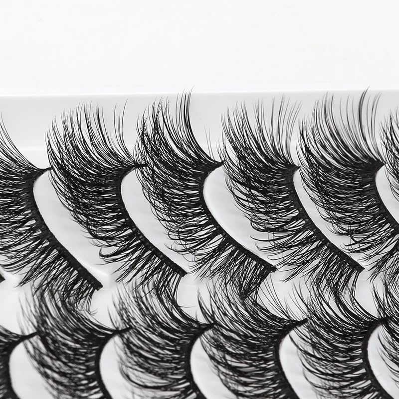 ICYM Glam Extensions 10 Pairs of False Eyelashes – Expertly Crafted for Stunning Eyes! Enhance Your Beauty with Precision-Cut Lashes, Professional Tweezer Application (Y607)