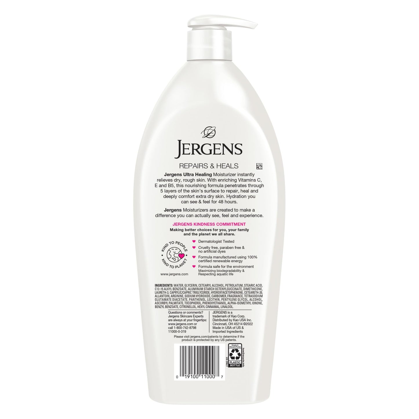 Jergens Ultra Healing Dry Skin Moisturizer, Body and Hand Lotion for Dry Skin, for Quick Absorption into Extra Dry Skin, with HYDRALUCENCE blend, Vitamins C, E, and B5, 32 Ounce