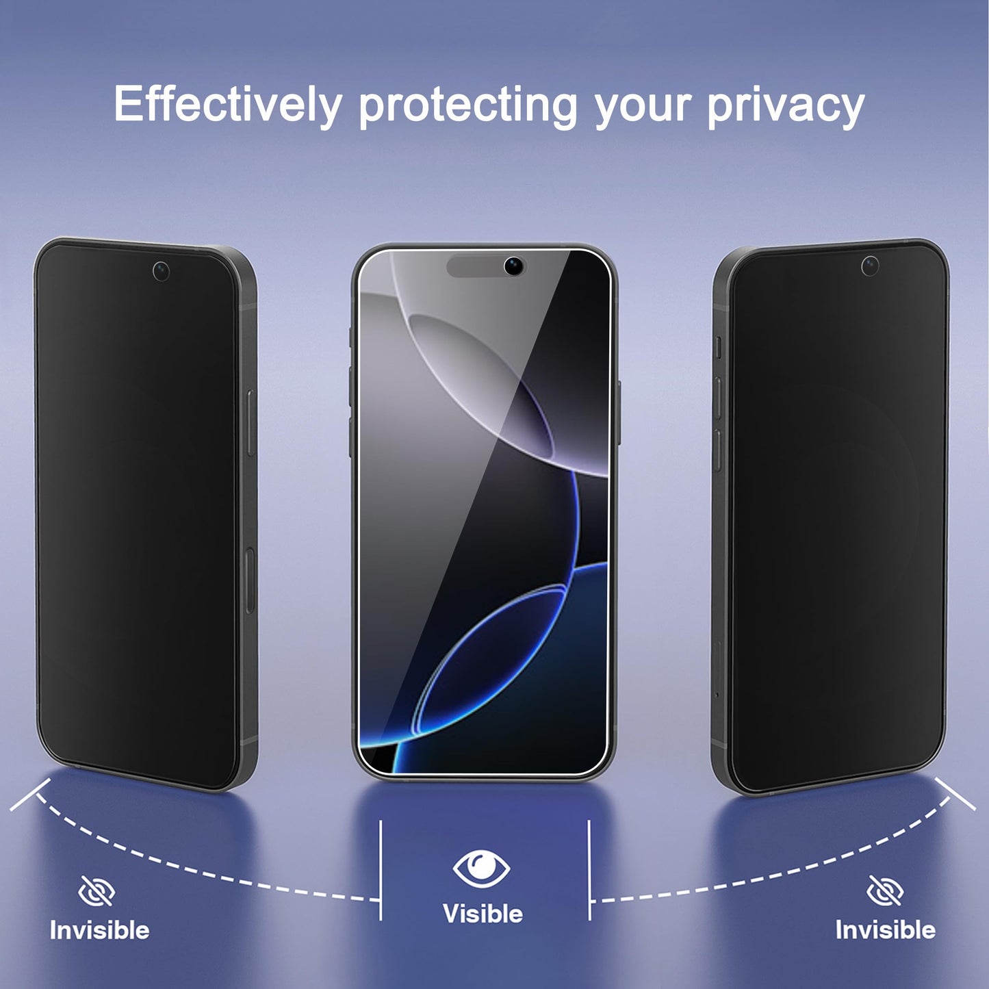 3 Pack Privacy Screen Protector for iPhone 16 Pro Max [6.9 inch]+ 3 Pack Camera Lens Protector,Dynamic Island Compatible,Anti Spy Tempered Glass[9H Hardness]-HD [6 Pack]